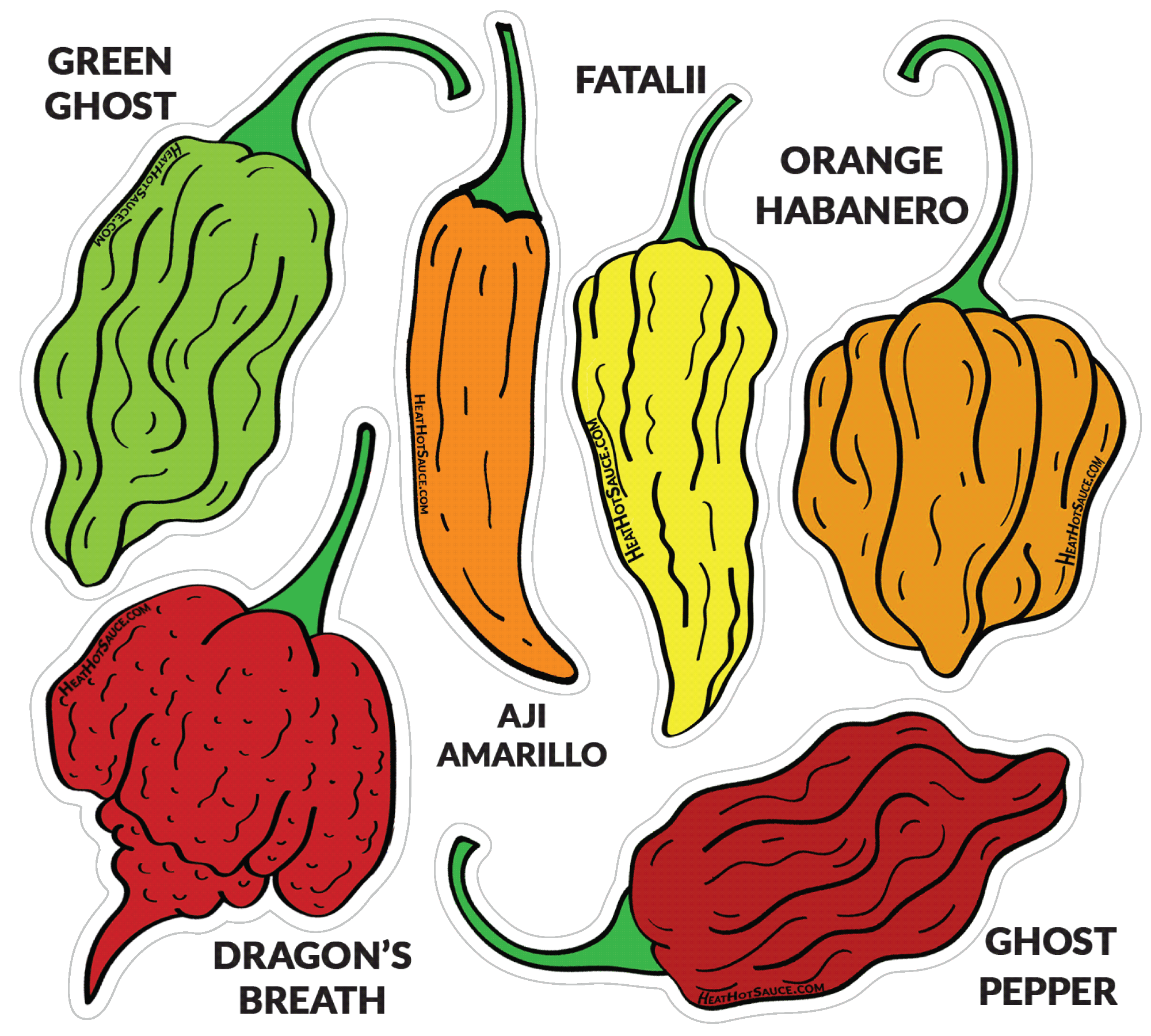Die Cut Chile Sticker Sheet